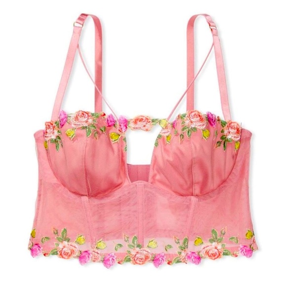 Victoria's Secret Tops Victorias Secret Pink Dusty Roses Trim